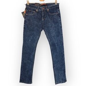 REDEMPTION Jeans Men's 30 x 30 Skinny Tapered Stretch Blue Dark Stone Style ED88